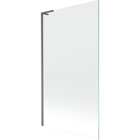 Mexen Next L vonios ekranas, 1 durys, 100 x 150 cm, skaidrus, pilkai šepečiuotas - 895-100-000-03-00-66