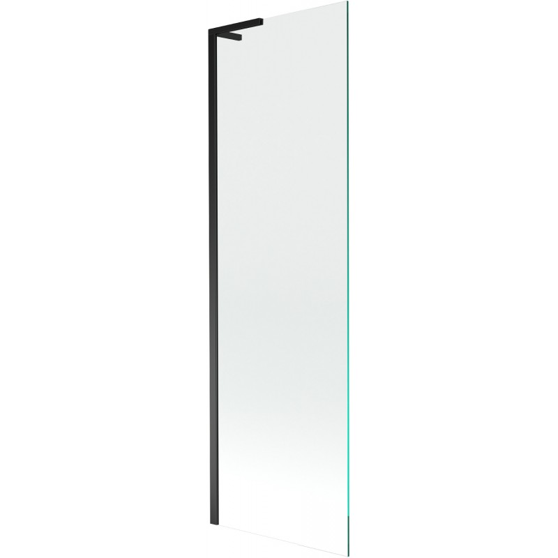 Mexen Next L vonios ekranas 1-durų 60 x 150 cm, skaidrus, juodas - 895-060-000-03-00-70