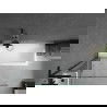 Mexen Next L vonios ekrano 1 durys 90 x 150 cm, permatomas, juodas - 895-090-000-03-00-70