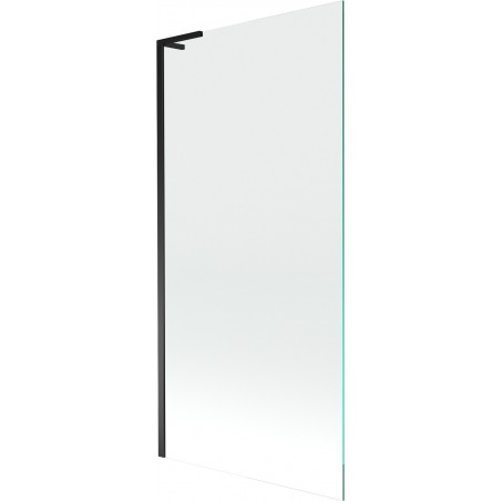 Mexen Next L vonios ekrano 1 durys 90 x 150 cm, permatomas, juodas - 895-090-000-03-00-70