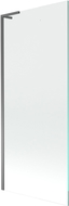Mexen Next L viengubės vonios sienelė 80 x 150 cm, skaidri, pistoletinė metalo spalva - 895-080-000-03-00-95
