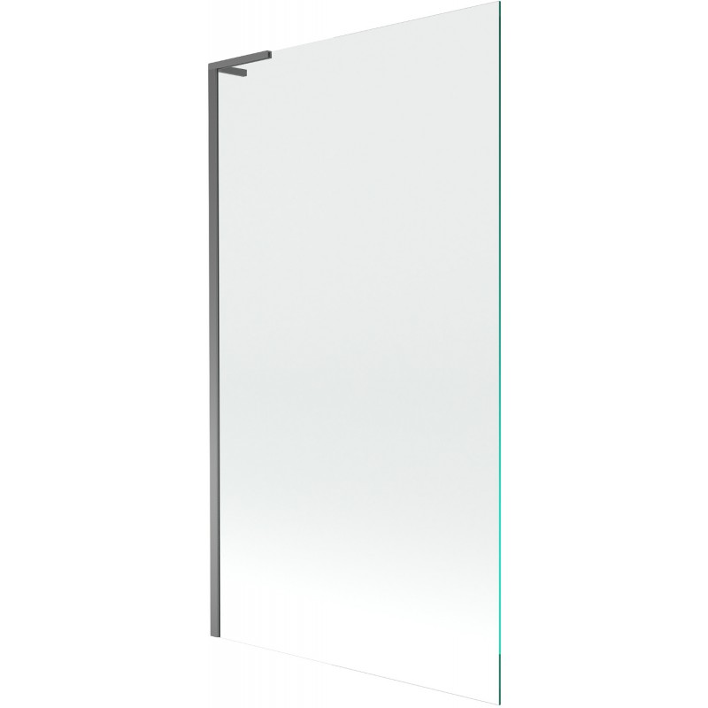 Mexen Next L vonios užuolaida 1 sparno 100 x 150 cm, permatoma, gun metal - 895-100-000-03-00-95