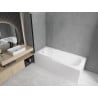 Mexen Vega stačiakampė vonia 150 x 70 cm su apdaila ir vienos dalies užlaida 70 cm, skaidrus, juodas - 550115070X9007017000
