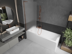 Mexen Next L voniaus lankstoma sienelė, 1-duris, 70 x 150 cm, matinė, rožinis auksas - 895-070-000-03-30-60