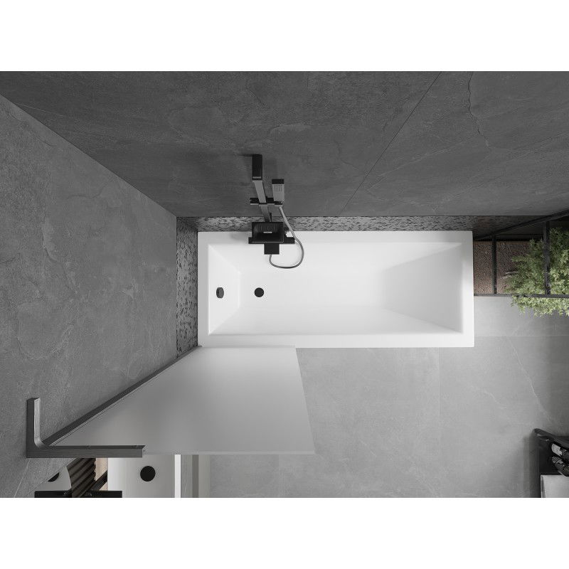 Mexen Next L vonios sienelė 1-durys 60 x 150 cm, šalna, šepečiuotas ginklų pilkumas - 895-060-000-03-30-66