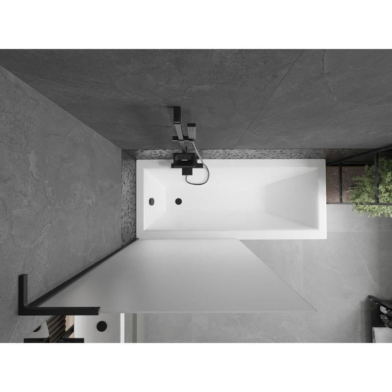 Mexen Next L vonios dušo pertvara, vienvėrė, 90 x 150 cm, matinė, juoda - 895-090-000-03-30-70