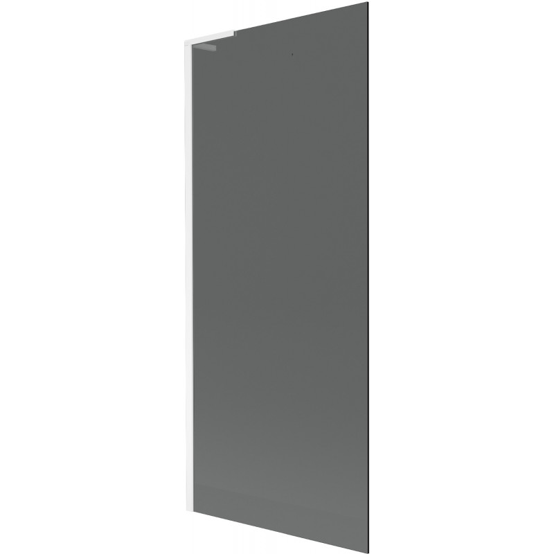 Mexen Next L vonios užuolaida, 1-sparnas 80 x 150 cm, grafitas, baltas - 895-080-000-03-40-20