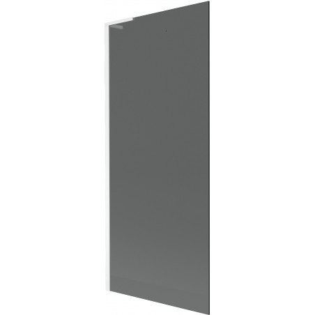 Mexen Next L vonios užuolaida, 1-sparnas 80 x 150 cm, grafitas, baltas - 895-080-000-03-40-20