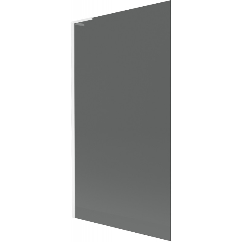 Mexen Next L vonios širmos 1-durų 100 x 150 cm, grafitas, baltas - 895-100-000-03-40-20