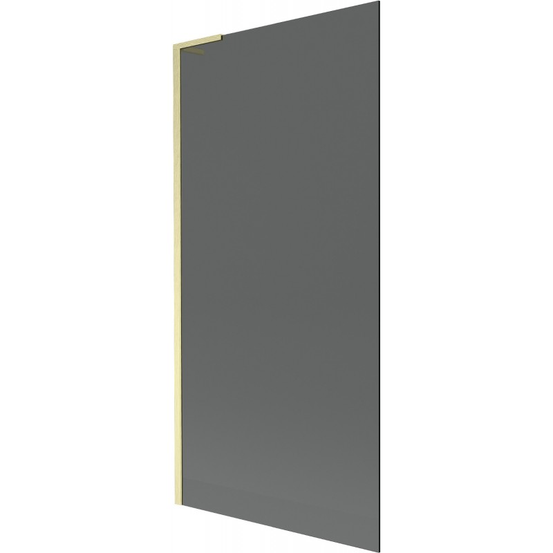 Mexen Next L vonios kambario užuolaida 1-panelė 90 x 150 cm, grafito, auksinė šlifuota - 895-090-000-03-40-55