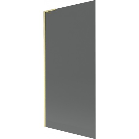 Mexen Next L vonios kambario užuolaida 1-panelė 90 x 150 cm, grafito, auksinė šlifuota - 895-090-000-03-40-55