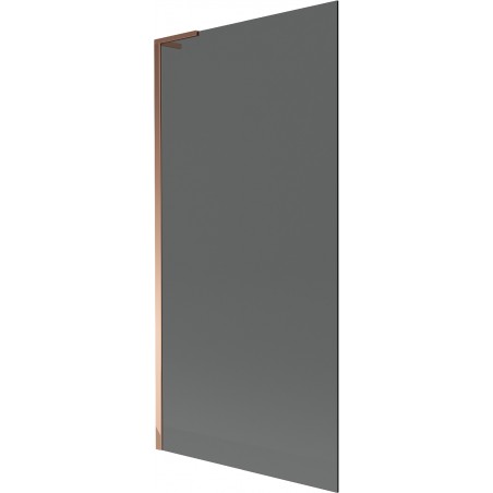Mexen Next L vonios ekranas 1-durų 90 x 150 cm, grafitas, rožinis auksas - 895-090-000-03-40-60