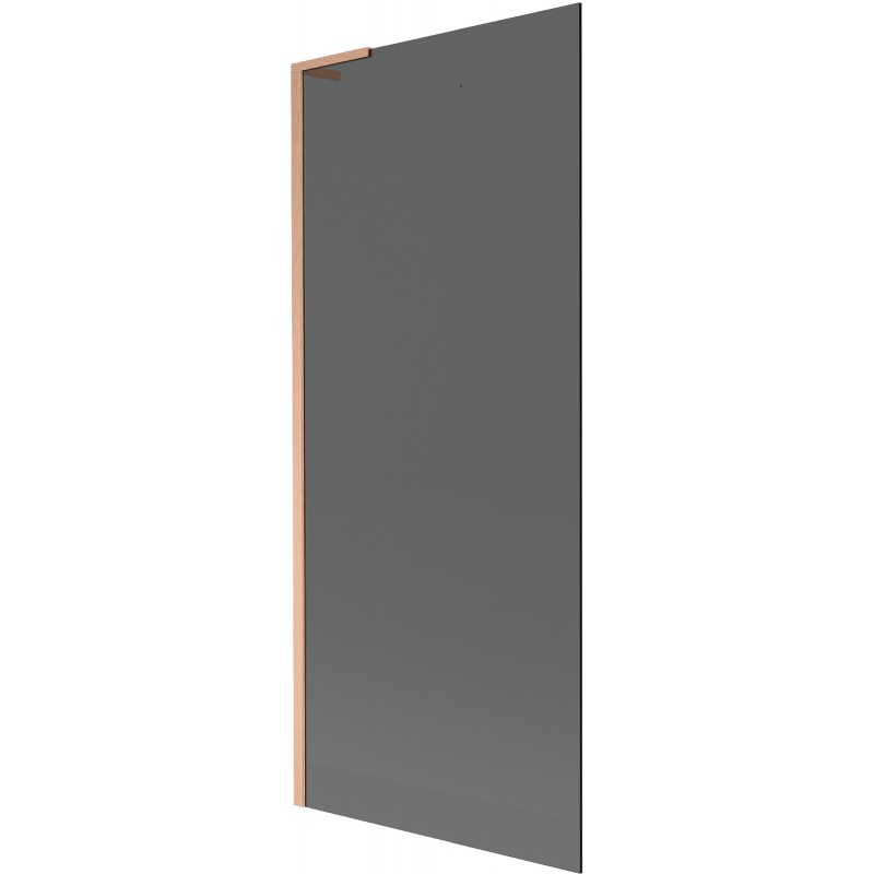 Mexen Next L viengubas vonios ekranas 80 x 150 cm, grafitas, šlifuotas varis - 895-080-000-03-40-65