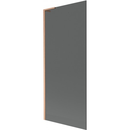 Mexen Next L viengubas vonios ekranas 80 x 150 cm, grafitas, šlifuotas varis - 895-080-000-03-40-65