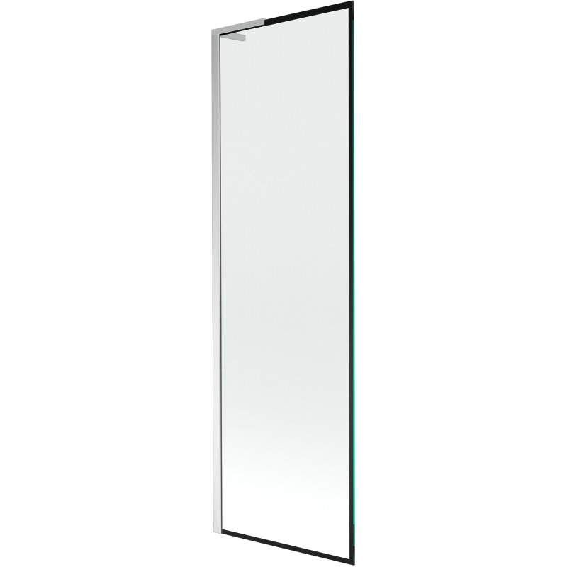 Mexen Next L viena dalių vonios pertvara 60 x 150 cm, juodas rėmelis, chromas - 895-060-000-03-70-01