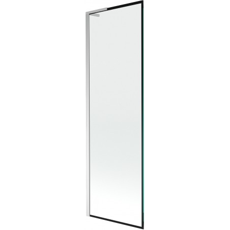 Mexen Next L viena dalių vonios pertvara 60 x 150 cm, juodas rėmelis, chromas - 895-060-000-03-70-01