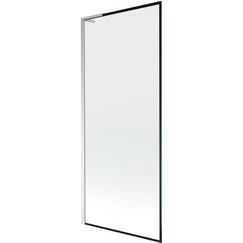 Mexen Next L vonios paravanas 1 durų 80 x 150 cm, juodas raštas, chromas - 895-080-000-03-70-01