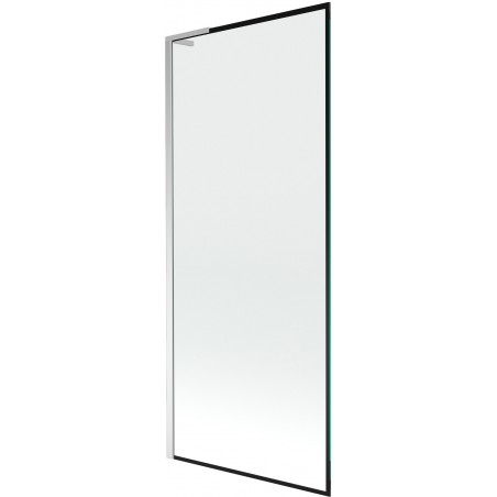 Mexen Next L vonios paravanas 1 durų 80 x 150 cm, juodas raštas, chromas - 895-080-000-03-70-01