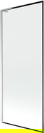 Mexen Next L vonios ekrano 1-durys 80 x 150 cm, juodas rėmelis, chromas - 895-080-000-03-70-01