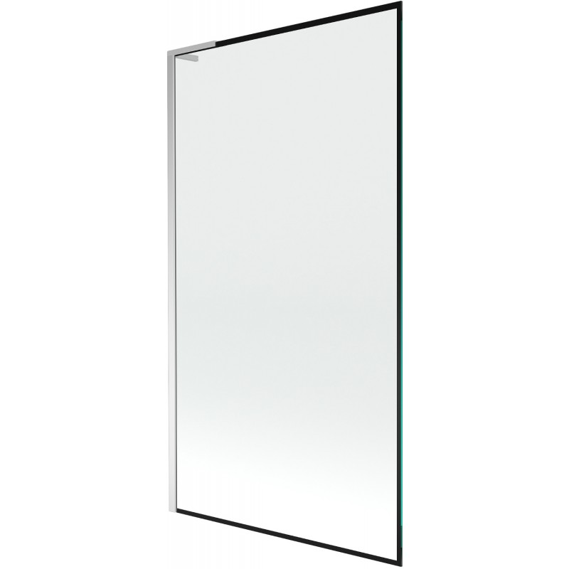 Mexen Next L vonios sienelė, 1 sparnas 100 x 150 cm, juodas rėmelis, chromas - 895-100-000-03-70-01