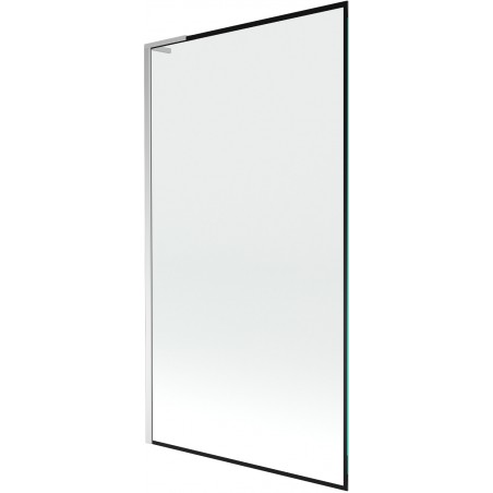 Mexen Next L vonios sienelė, 1 sparnas 100 x 150 cm, juodas rėmelis, chromas - 895-100-000-03-70-01