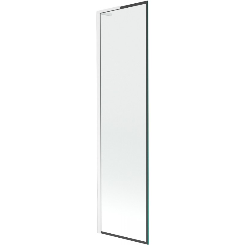 Mexen Next L vonios užuolaida, vienos dalies, 50 x 150 cm, juodas rėmas, baltas - 895-050-000-03-70-20