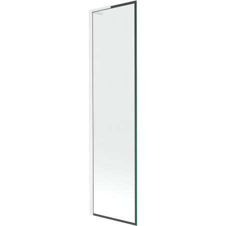 Mexen Next L vonios užuolaida, vienos dalies, 50 x 150 cm, juodas rėmas, baltas - 895-050-000-03-70-20