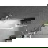 Mexen Next L vonios ekranas 1-duris 70 x 150 cm, juodas raštas, baltas - 895-070-000-03-70-20