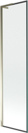 Mexen Next L vonios uždanga, 1-durų, 50 x 150 cm, juodas rėmas, auksinė - 895-050-000-03-70-50