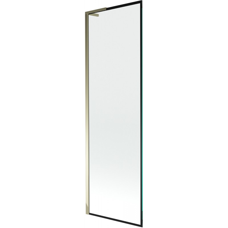 Mexen Next L vonios ekranas 1 durų 60 x 150 cm, juodas rėmas, auksinis - 895-060-000-03-70-50