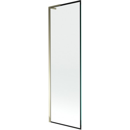 Mexen Next L vonios ekranas 1 durų 60 x 150 cm, juodas rėmas, auksinis - 895-060-000-03-70-50