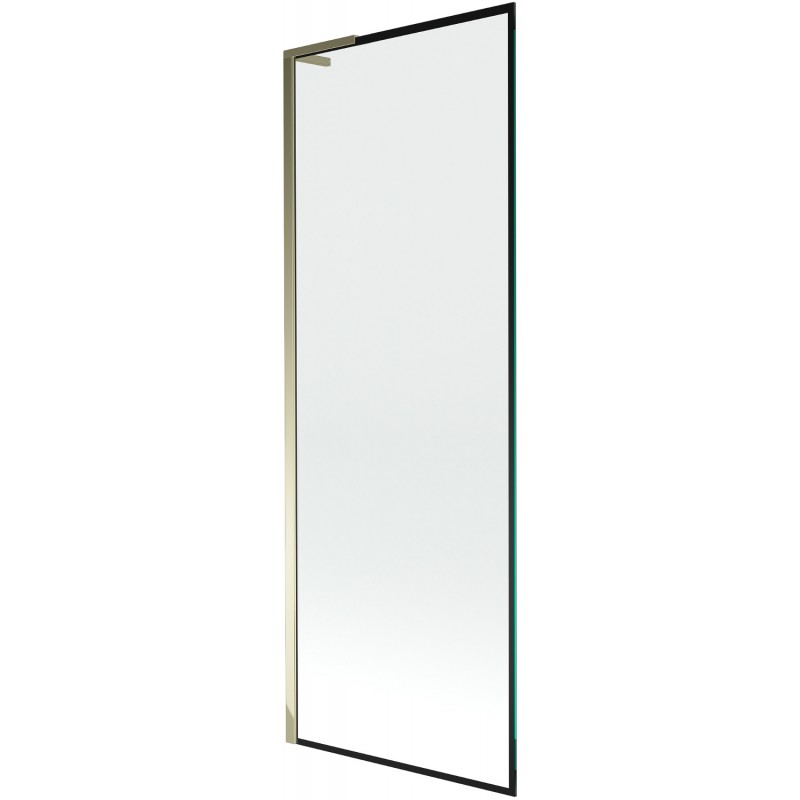 Mexen Next L vonios kambario užuolaidų sienelė 1 sparno 70 x 150 cm, juodas raštas, auksinis - 895-070-000-03-70-50