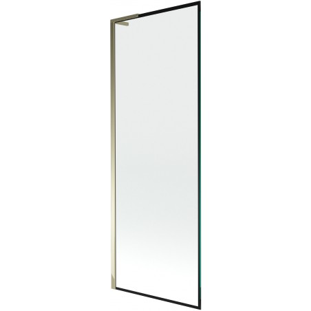Mexen Next L vonios kambario užuolaidų sienelė 1 sparno 70 x 150 cm, juodas raštas, auksinis - 895-070-000-03-70-50
