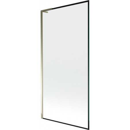 Mexen Next L vonios uždanga, 1-krypčių, 90 x 150 cm, juodas rėmas, auksinė - 895-090-000-03-70-50