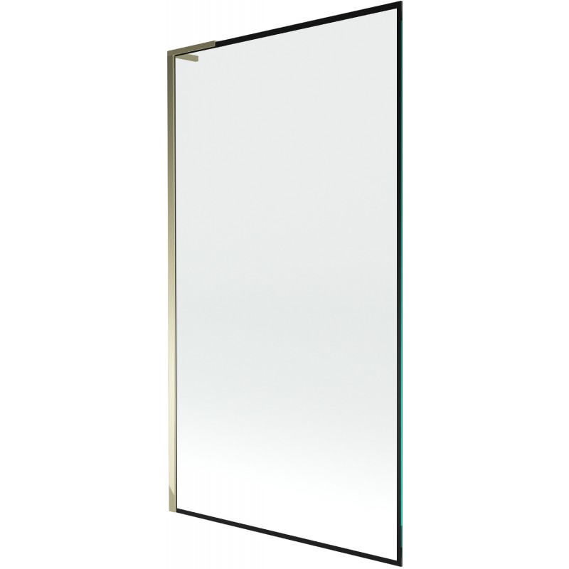 Mexen Next L vonios pertvara 1-durų 100 x 150 cm, juodas rėmas, auksinis - 895-100-000-03-70-50