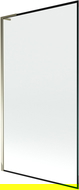Mexen Next L vonios pertvara 1-durų 100 x 150 cm, juodas rėmas, auksinis - 895-100-000-03-70-50