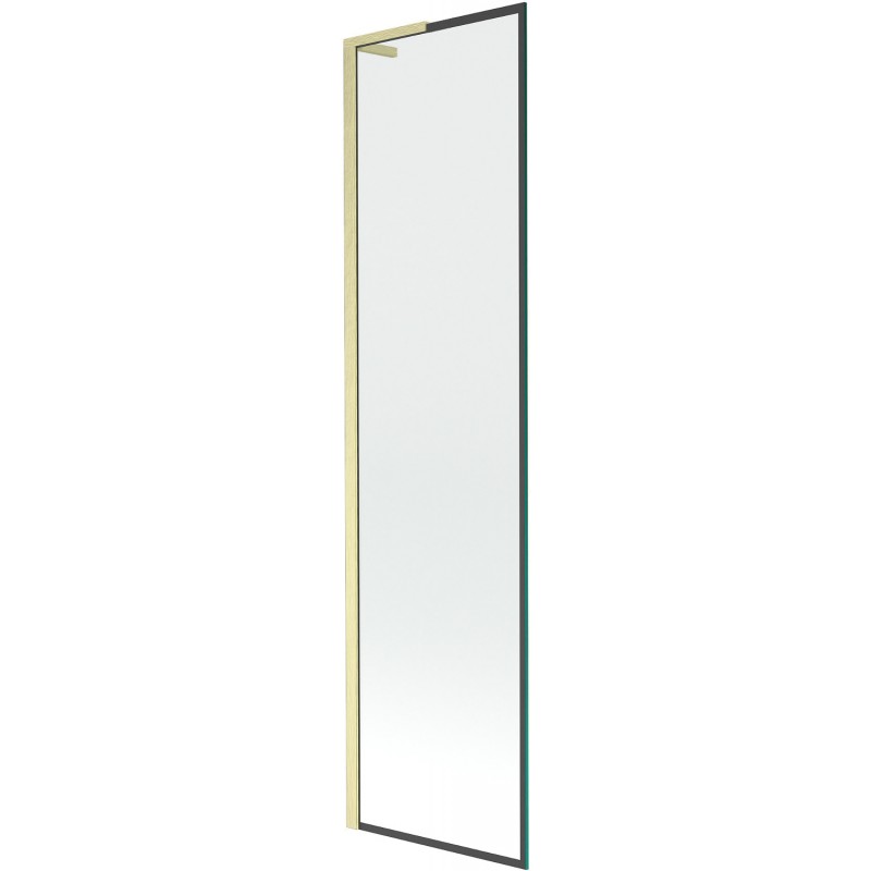 Mexen Next L vonios sienelė su 1 sparnu 50 x 150 cm, juodas raštas, auksinis šlifuotas - 895-050-000-03-70-55