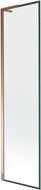 Mexen Next L vonios ekranas 1-panelis 50 x 150 cm, juodas rėmas, rožinis auksas - 895-050-000-03-70-60