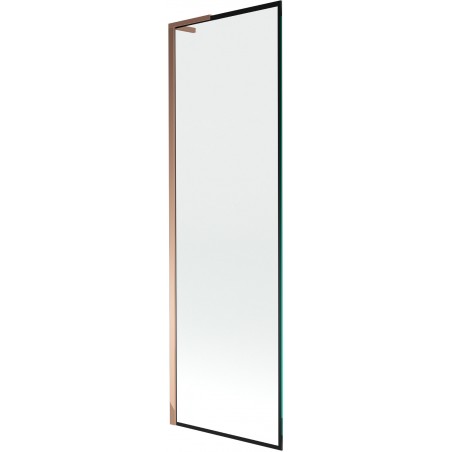Mexen Next L vonios ekranas, 1 varčios 60 x 150 cm, juodas raštas, rožinis auksas - 895-060-000-03-70-60