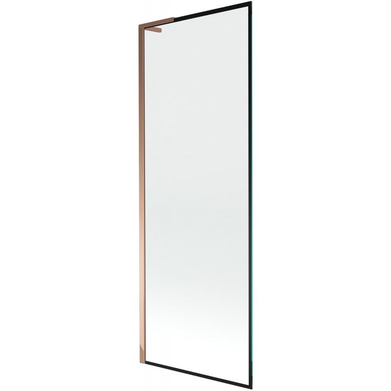 Mexen Next L vonios ekranas, 1 durų, 70 x 150 cm, juodas raštas, rožinis auksas - 895-070-000-03-70-60