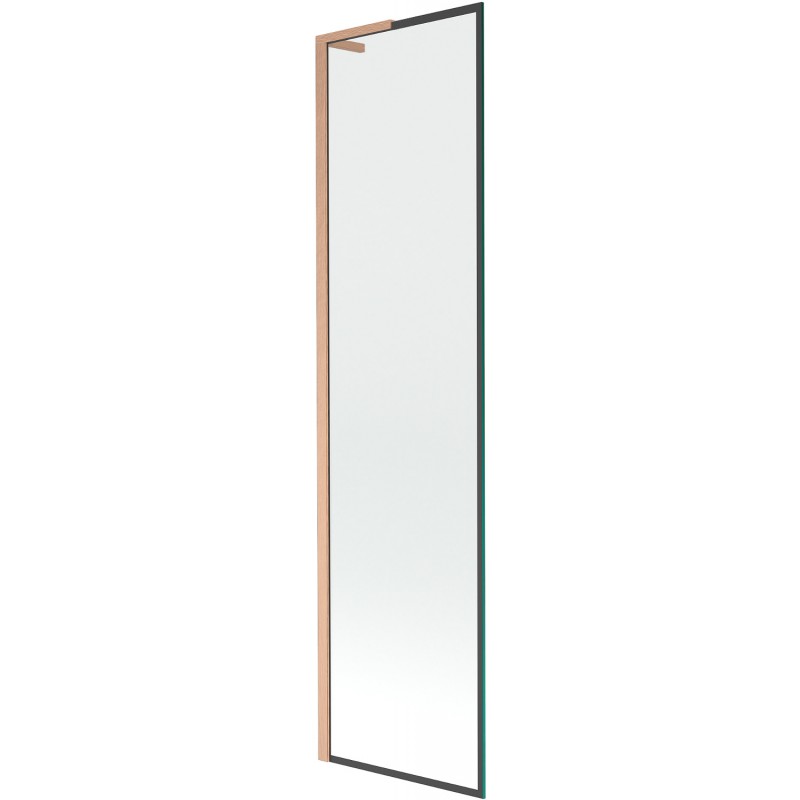 Mexen Next L vonios kabyklos viengubas duris, 50 x 150 cm, juodas raštas, šlifuotas varis - 895-050-000-03-70-65