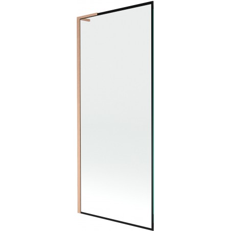 Mexen Next L vonios pertvara, viengubas skydelis 80 x 150 cm, juodas raštas, šlifuotas varis - 895-080-000-03-70-65