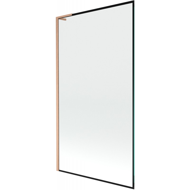 Mexen Next L vonios pertvara su 1-duris 100 x 150 cm, juodas raštas, šlifuota varis - 895-100-000-03-70-65