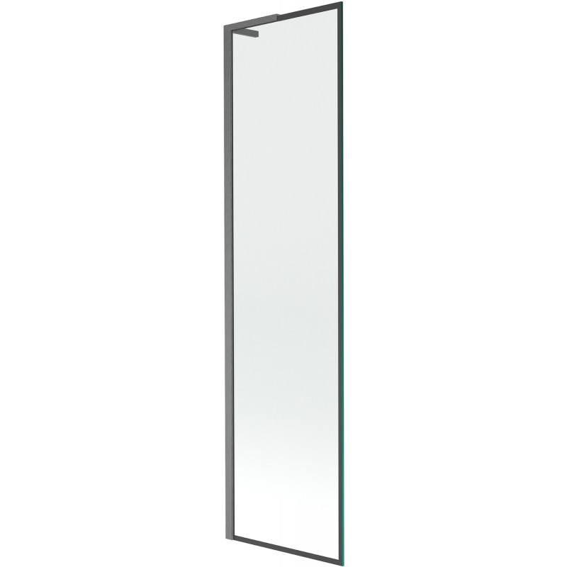 Mexen Next L vonios sienelė 1-durų 50 x 150 cm, juodas rėmelis, šlifuotas gun gray - 895-050-000-03-70-66