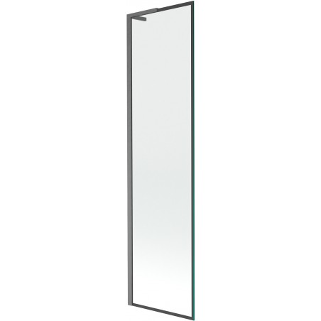 Mexen Next L vonios sienelė 1-durų 50 x 150 cm, juodas rėmelis, šlifuotas gun gray - 895-050-000-03-70-66
