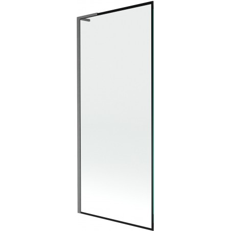 Mexen Next L vonios sienelė su 1 sparnu 80 x 150 cm, juodas rėmelis, gun gray šlifuotas - 895-080-000-03-70-66
