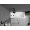 Mexen Next L vonios ekrano sparnas, 1 sparno, 70 x 150 cm, juodas rėmas, juodas - 895-070-000-03-70-70