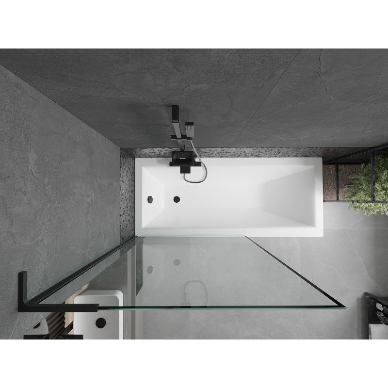 Mexen Next L vonios ekrano 1-duris 100 x 150 cm, juodas rėmas, juoda - 895-100-000-03-70-70