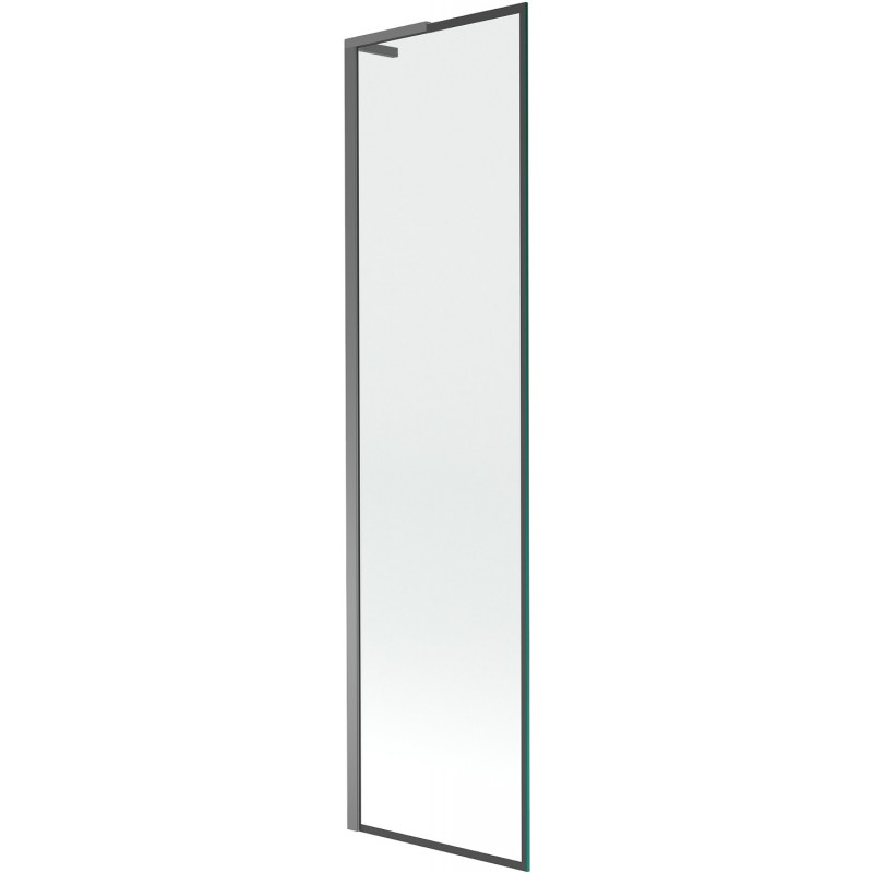 Mexen Next L vonios ekranas, vienos dalies 1-sparno, 50 x 150 cm, juodas rėmas, gun metal - 895-050-000-03-70-95