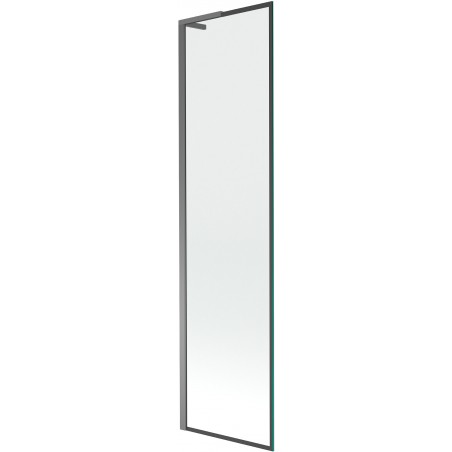 Mexen Next L vonios ekranas, vienos dalies 1-sparno, 50 x 150 cm, juodas rėmas, gun metal - 895-050-000-03-70-95